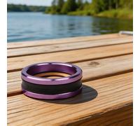 Anillo guía de aluminio ligero para línea de pesca que soporta un posicionamiento preciso del nudo y una distribución uniforme de la tensión (1 pieza morado)