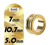 Anillo guía de carrete de pesca, 10,7-120 mm OD guía de línea de acero inoxidable con rodamiento de bajo ruido para un flujo de línea suave y mantenimiento del carrete (dorado-A)