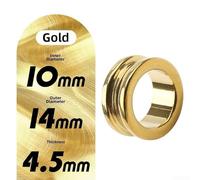 Anillo guía de carrete de pesca con rodamiento de bajo ruido, construcción de acero inoxidable para un camino de línea estable y soporte de funcionalidad de carrete a largo plazo (dorado-F)