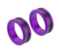 Anillo guía de línea de aluminio de perfil bajo para apretar el nudo líder aerodinámico y reducir la interferencia con los mecanismos de carrete (2 piezas morado)