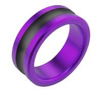 Anillo guía de línea de pesca con cuerpo de aleación de aluminio y anillo de goma antideslizante para mantener la tensión y reducir el riesgo de desconexión y torsión de la línea (1 pieza morado)