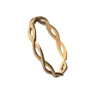 Anillo Infinity para mujer - Anillo ajustable de acero inoxidable dorado con símbolo del infinito, anillo minimalista y elegante, resistente al agua e hipoalergénico, con caja de regalo, joyas para
