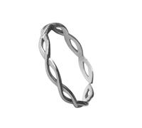 Anillo Infinity para mujer - Anillo ajustable de acero inoxidable dorado con símbolo del infinito, anillo minimalista y elegante, resistente al agua e hipoalergénico, con caja de regalo, joyas para