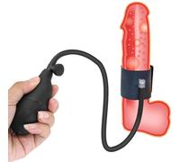Anillo inflable para el pene - Anillo ajustable para glande y testículos para eyaculación retardada y estimulación - Juguete sexual fetiche inflable bondage