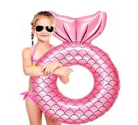 Anillo Inflable Piscina para Adultos Niñas,70cm Rosa Flotadores Piscina Sirena de PVC Anillo de Natación Inflable Flotador de Natación Piscina Flotante Playa Fiesta de Agua Verano Adultos Niñas