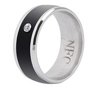 Anillo inteligente, anillo sin carga Anillo inteligente mágico con chip NFC ultrasensible para teléfono móvil para protección de privacidad personal(size9, 12)