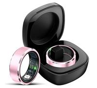 Anillo inteligente de fitness para monitor de frecuencia cardíaca, anillo de sueño, podómetro, deportivo, monitor de fitness, cámara, anillo rosa para mujeres y mujeres, anillos inteligentes para