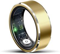 Anillo inteligente de monitoreo de salud, rastreador de sueño de oxígeno en sangre de frecuencia cardíaca, control táctil Bluetooth, IPX8 impermeable, ligero