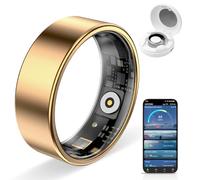 Anillo inteligente HPLSZCN, rastreador de actividad física con frecuencia cardíaca, oxígeno en sangre, estrés, monitoreo del sueño, seguimiento de pasos, resistente al agua hasta 10 ATM (Oro rosa, 12)
