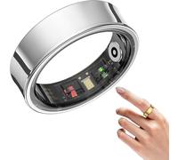 Anillo Inteligente Korons, Anillo De Salud Con Resistencia Al Agua Ip68, Ligero Y Cómodo, Compatible Con Android E Ios, Dispositivo Portátil, Contador De Pasos Y Seguimiento De Distancia(Silver,#8)
