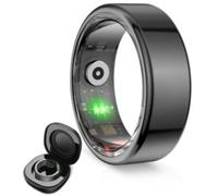 KSIX Saturn Anillo Inteligente para Hombre y Mujer con Monitor de Actividad Pasos y Calorías - Smart Ring Que Mide Oxígeno en Sangre, Monitor Cardíaco, Control de Sueño - 3 Días de Autonomía - L