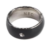 Anillo Inteligente NFC, Elegante Dispositivo Portátil Mágico Multifuncional para Cifrado de Privacidad Personal, Desbloqueo Universal para Teléfono Móvil (Talla 7)
