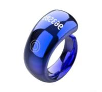 Anillo inteligente para conteo Zikr con tamaños ajustables y clasificación impermeable IP68 con pantalla LED y cinco recordatorios de oración diarios para disciplina espiritual en color negro (azul)