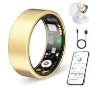 Anillo inteligente para mujeres y hombres, anillo de seguimiento de salud con monitor de sueño de oxígeno en sangre y frecuencia cardíaca, rastreador de pasos. Anillo de fitness impermeable IP68