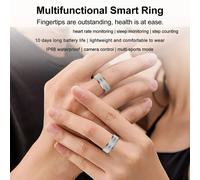 Anillo inteligente SR1 de monitor de actividad IP68, 20mAh, Negro/Gris/Oro, 19.8mm