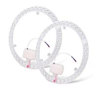 36 W Módulo de Anillo LED, 2 PCS Módulo LED Reemplazo Redondo, Módulo LED con Soporte Magnético, Ø 23cm, Blanco 6000 K, para Lámparas de Techo Placa LED Reequipada