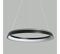 Anillo LED moderno, lámpara colgante de metal de aluminio de un solo cabezal con pantalla de iris acrílico, iluminación de techo para dormitorio, lámpara colgante decorativa para sala de estar, luz