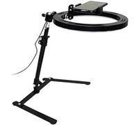 Anillo Luminoso de LED Regulable de 10 Pulgadas con Soporte y Soporte de teléfono, trípode Ajustable para Youtube Video, Photography, Selfie, Vlog, Live Streaming, Negro