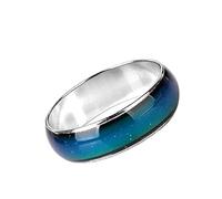 Anillo mágico con sensación de emoción y estado de ánimo, aleación que cambia de color, joyería de dedo de 15,7 mm, conveniente y agradable