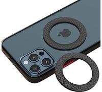 Anillo Magnetic, 2 PCS Anillo UniversalMagnetic Ring Compatible con iPhone 13/13 Pro/13 mini/13 Pro Max/12/12 Pro/12 mini/12 Pro MAX/, Galaxy S21/S20 y Otros (Negro)