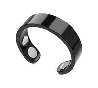 Anillo magnético para mujer, anillo de terapia magnética, anillo ajustable de acero inoxidable con potentes imanes, para reducir la ansiedad, mejor sueño, mejora el bienestar general, Metal, Sin