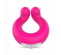 Anillo Masajeador con 9 Modos de Vibración, Impermeable, Masajeador de Pezones, Estimulación del Péné y el Clītórīș,Rosado