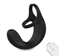 Anillo Masajeador con Control Remoto, Estimulador de Próstаtа con 9 Modos de Vibración, Punto G, Recargable Impermeable Masajeador de Pezones, Masajeadores de Perineo para Parejas