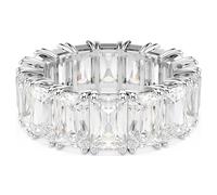 Swarovski Anillo Matrix Vittore, Talla baguette, Blanco, Baño de rodio