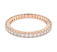 Swarovski Anillo Vittore, Talla redonda, Blanco, Acabado tono oro rosa
