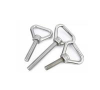 anillo mecánico roscado de perno de anillo de elev Tornillo de anillo elevación triangular acero inoxidable 304 soldado con capacidad carga, plateado, en varios tamaños(M12X60mm)