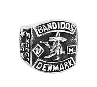 Anillo motero joyas Punk MC Club 1% anillo hombre motorista esqueleto talla 7-14 anillos Dexterous And Professional