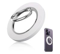 Anillo móvil para Dedo magnético - Soporte para teléfono, Soporte magnético para Anillo, rotación de 360°, Ajuste de ángulo Flexible, diseño de Base Estable, 1 Pieza, Color Blanco