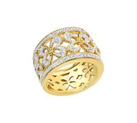 Anillo mujer 925 plata diamante diamantes por Ellen K. Anillo 925/- plata de ley