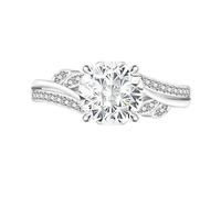 Anillo Mujer Ajustable, Anillo Solitario Con Halo De Corte Fuegos Artificiales Para Mujer, Anillo De Compromiso O Boda Para Ella, Zafiro, Esmeralda, Amatista, Rubí, Banda De Diamantes Simulados, Joye