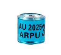 Anillo Multicolor for pie de Paloma con Pendientes con Palabra, Anillo Duradero de Calidad for Carreras de Palomas, Herramienta de Entrenamiento de Aves, 2024/2025, 100 Uds.(Blue,Year 2024)