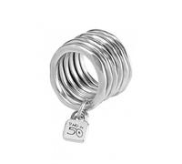 Anillo múltiple bañado en plata de ley