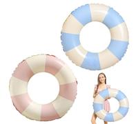 Anillo Natación Inflable,2pcs Flotador de Natación para Adultos,Anillos de Natacións para Adultos,Vintage a Rayas Flotador Inflable,Swimming Ring,Flotadors Inflables,para Piscinas Verano y Playa