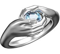 Anillo, nudillo apilable de estilo vintage, regalo de joyería para festivales, aleación galvanizada, antideslustre, abrazando, dedo de circonita cúbica o aniversario, durabilidad y moda