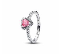 Anillo Pandora Corazón Rosa Elevado 198421C03