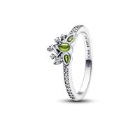 Disney Tiana Sterling Silver Ring with Light Green Crystal and Clear Cubic Zirconia