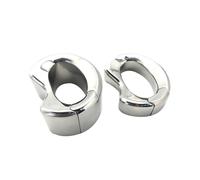 Anillo para el pene de acero inoxidable, diseño único con colgante exquisito, juguete sexual de metal de con superficie irregular única.,Grande(S)