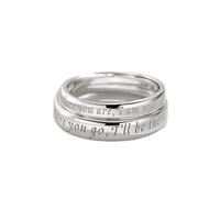 Anillo para hombre de plata, anillo de plata maciza juramento ajustable regalos para mujeres, Ajustable, Plata 925/1000, No Gemstone