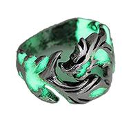 Anillo para hombre y mujer, 1 unidad, ajustable, sin alergias, brilla en la oscuridad, luminoso, para regalo de fiesta
