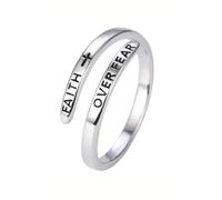 Anillo para mujer, adolescente, niña, amor, amistad, promesa, anillo, estar siempre contigo, joyas de regalo, talla única, Aleación de cinc, Sin piedras preciosas