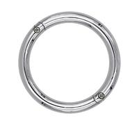 Anillo para nariz de ganado - aro plateado resistente, ajuste fiable para animales, pieza de hardware resistente a la corrosión, herramienta veterinaria multiusos, para trabajo de campo, alimentación
