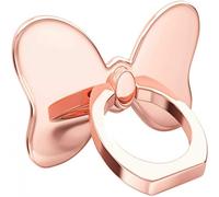 Anillo para teléfono con diseño de mariposa, soporte de agarre de compatibilidad universal, acrílico transparente, soporte giratorio de 360 grados