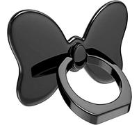 Anillo para teléfono con diseño de mariposa, soporte de agarre de compatibilidad universal, acrílico transparente, soporte giratorio de 360 grados