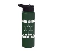 Anillo para unirlos a todos Química Benceno Anillo Molécula Bond Stainless Steel Insulated Water Bottle