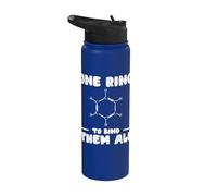 Anillo para unirlos a todos Química Benceno Anillo Molécula Bond Stainless Steel Insulated Water Bottle