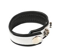 Anillo pene de cuero, ajustable con hanky code - blanco